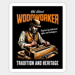 Old school woodworker Sticker